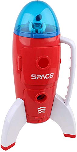 New Spaceship Rocket Toy Playset With 2 Astronauts And Rover Vehicle – Lights And Sound Effects Plus Carrying Handle For Blasting To The Moon And Flying Back – Play And Explore Space Toy - Rocket Adventure Collection