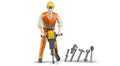 Budget Construction Worker With Accessories - Detailed Work Vehicle Toy