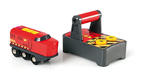 RIO World 33213 – RC Train – 2 Piece Wooden Toy Train Set For Kids Age 3 And Up - Train Adventure Collection
