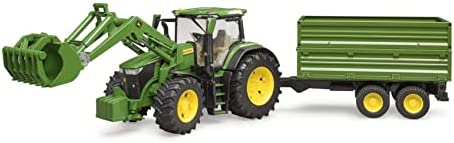 John Deere 7930 With Frontloader And Tandemaxle Tipping Trail - Detailed Work Vehicle Toy