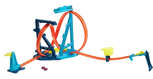 Budget Track Set And 1:64 Scale Toy Car Track And Loop Building Kit With Adjustable Set-Ups And Jump Infinity Loop Kit - Interactive Racing Play Set