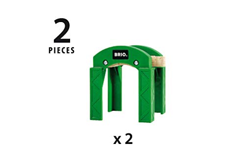 World – 33253 Stacking Track Supports 2 Piece Toy Train Accessory For Kids Age 3 And Up Green - Train Adventure Collection