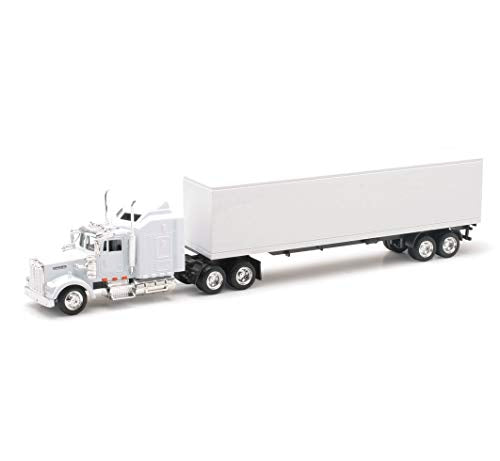 Kenworth W900 Plain White Unmarked 1/43 15843 - Detailed Work Vehicle Toy