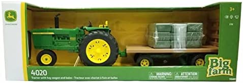 TOMY John Deere Big Farm Tractor With Wag - Detailed Work Vehicle Toy