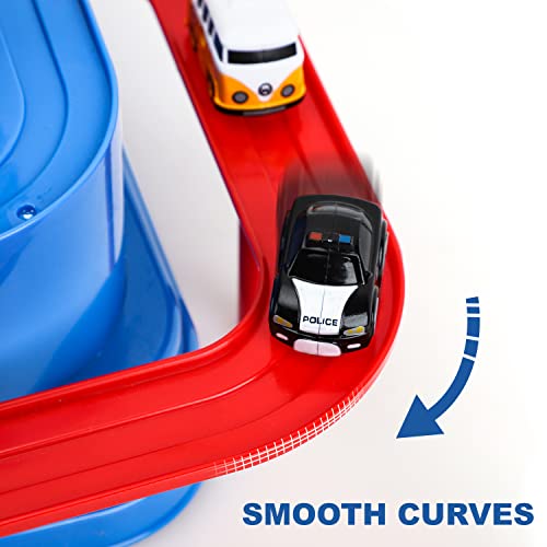 New Car Adventure Toys Race Track For Toddlers – Boy Toy & Race Tracks For Boys – Toddler Car Toys Preschool Educational Toy Cars For Kids 3 4 5 6 7 Year Old Car Track Gifts For Kids - Interactive Racing Play Set