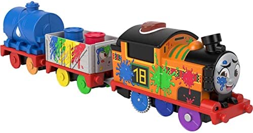 Thomas & Friends Motorized Talking Thomas Engine With Annie & Clarabel Battery-Powered Toy Train With Character Sounds And Phra - Train Adventure Collection