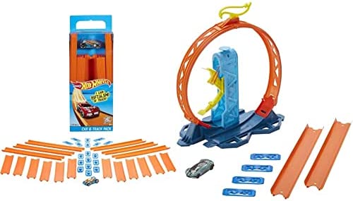 Track Builder Straight Track With Car Styles May Vary - Interactive Racing Play Set