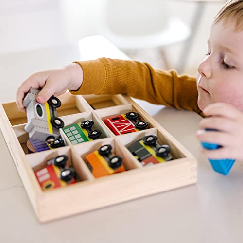 Wooden Train Cars (8 Pcs) – Magnetic Train Wooden Train Toys Train Sets For Toddlers And Kids Ages 3+ - Train Adventure Collection