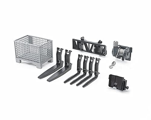 Top 10 Toys – Construction Realistic Attachments And Accessories For Frontloader Vehicle Including A Basket Pallet Winch And Forks – Ages 3+ - Detailed Work Vehicle Toy