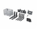 Top 10 Toys – Construction Realistic Attachments And Accessories For Frontloader Vehicle Including A Basket Pallet Winch And Forks – Ages 3+ - Detailed Work Vehicle Toy
