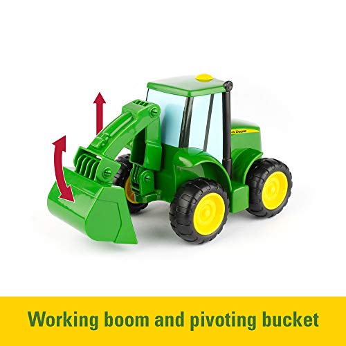 Lights & Sounds Farmin Friends Toy Hauling Set With Toy Truck And Backhoe Tractor Toy Ages 18 Months And Up - Detailed Work Vehicle Toy