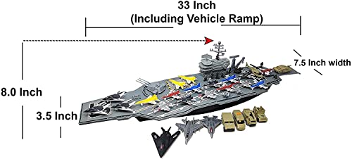 Deals Aircraft Carrier Submarine Destroyer Ship Combo With Military Vehicles And Fighter J - Underwater Exploration Collection