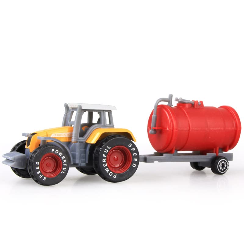 Kid s Farm Tractor Toys With Trailers ,Alloy And ABS Toy Truck Realistic Tractor Vehicle Value Play Set Set Of 4 - Detailed Work Vehicle Toy