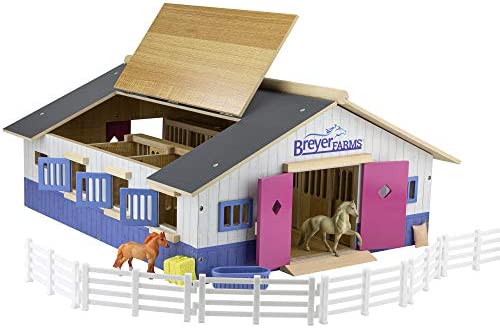 Top 10 Horses Unicorn Magic Wooden Stable Playset With 6 Unicorns 6 Piece Playset 6 Stablemates Unicorns Included 6 H X 9 L X 2.5 D 1:32 Scale Model 59218 Multicolo - Detailed Work Vehicle Toy