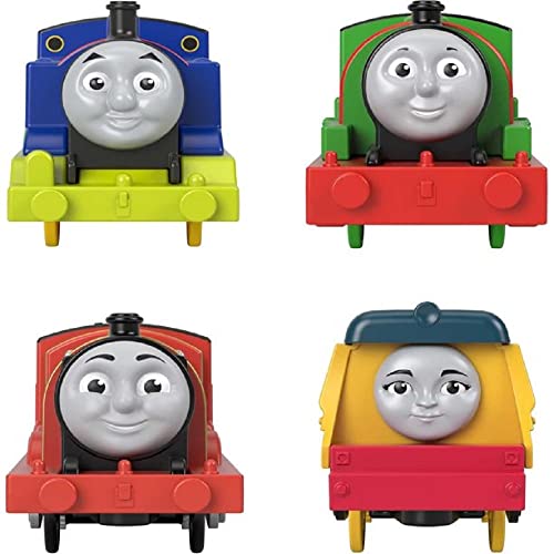 Percy James & Rebecca Train Engine Set – Set Of 4 Motorized Toy Train Engines For Preschool Kids Ages 3 Years & Ol - Train Adventure Collection
