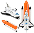 ASA Space Shuttle Toy For Kids Pretend Play 2 Piece Set Rocket Ship With Lights And Sound Diecast Spaceship For Boys Girls Toddlers - Rocket Adventure Collection