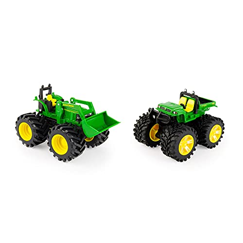 Toddler Toys Monster Treads Super Scale Combine Toy Set With 2 Extra Monster Treads Vehicles Ages 3+ G - Detailed Work Vehicle Toy