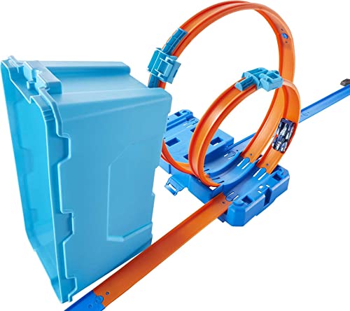 Deals Track Builder Multi Loop Box Ultimate Storage 10 Feet Of Track Connectors Launcher Diecast Car Portable Ages 4 And Abov - Interactive Racing Play Set