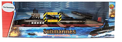 Promo 16.5 Inch Toy Navy Black Submarine With Sound Effects And Torpedo (2 Pack) - Underwater Exploration Collection