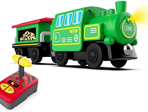 Budget Wooden Train Accessories Battery Operated Locomotive Train Remote Control Train For Track Set Powerful Engine Train Vehicles Fit All Major Brands Track Railway System (Battery Not Included) - Train Adventure Collection