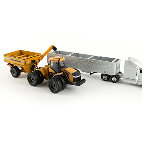 1/64 AGCO 4 Piece Harvesting Set With Gleaner A86 Combine 16420 - Detailed Work Vehicle Toy