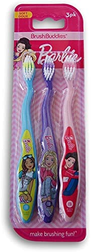 Thomas The Train & Friends Soft Toothbrushes 3 Pack Brush Buddies (Blue Yellow Red) - Train Adventure Collection