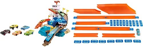 Color Shifters Sharkport Showdown Amazon Exclusive - Interactive Racing Play Set