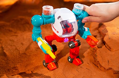 Stro Venture Mars Walker Mars Mission Space Toy Transformable Explorer Robot With Light Astronaut Figure And Accessories Transform From Walking To Driving Mode - Rocket Adventure Collection