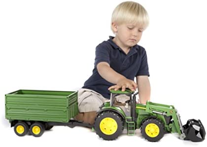 John Deere 7930 With Frontloader And Tandemaxle Tipping Trail - Detailed Work Vehicle Toy