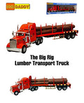 Wholesale Rig Heavy Duty Tractor Trailer Transport Series Lumber Truck Tractor Trailer - Detailed Work Vehicle Toy