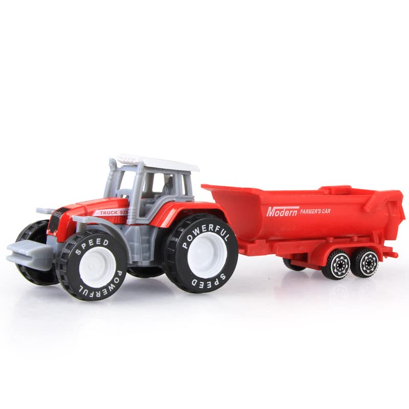 Kid s Farm Tractor Toys With Trailers ,Alloy And ABS Toy Truck Realistic Tractor Vehicle Value Play Set Set Of 4 - Detailed Work Vehicle Toy