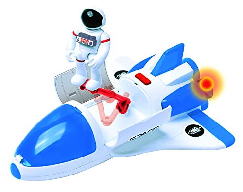 Stro Venture Space Shuttle Toy – Plastic Spaceship For Kids With Lights And Sound – Astronaut Figure Openable Cockpit And Compartment Extended Arm – Fun Space Gift Toys For Any Mission & Adventure - Rocket Adventure Collection