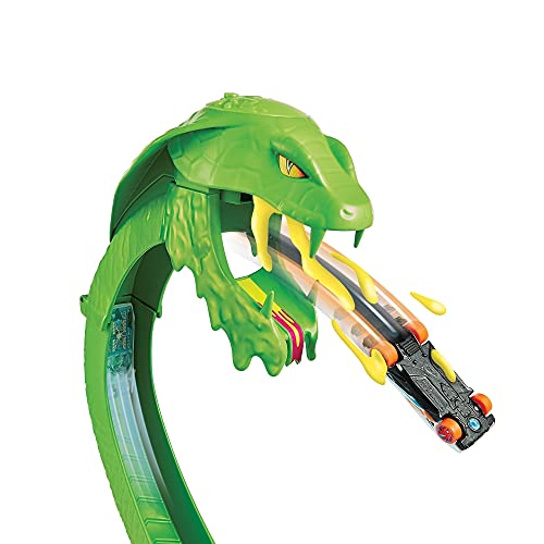 Deals Toxic Snake Strike Challenge Play Set With Slime For Kids 5 Years Old & Up Includes One 1:64 Scale Hot Wheels Vehicle Connects To Other Sets Single Or Multicar Play - Interactive Racing Play Set