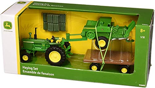 Promo TOMY John Deere Die Cast Haying Set G - Detailed Work Vehicle Toy