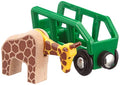 RIO World – 33724 Giraffe And Wagon 2 Piece Toy Train Accessory For Kids Ages 3 And Up Green - Train Adventure Collection