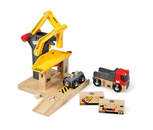 RIO World – 33280 Freight Goods Station Toy Train Accessories For Kids Age 3 And Up Green - Train Adventure Collection
