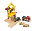 RIO World – 33280 Freight Goods Station Toy Train Accessories For Kids Age 3 And Up Green - Train Adventure Collection
