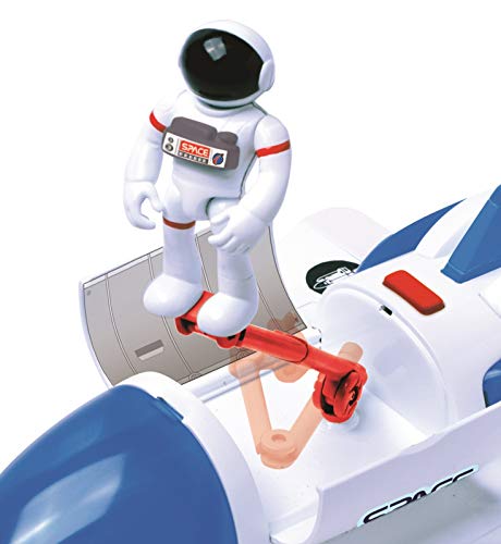 Stro Venture Space Shuttle Toy – Plastic Spaceship For Kids With Lights And Sound – Astronaut Figure Openable Cockpit And Compartment Extended Arm – Fun Space Gift Toys For Any Mission & Adventure - Rocket Adventure Collection