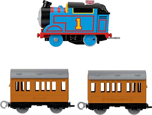 Thomas & Friends Motorized Talking Thomas Engine With Annie & Clarabel Battery-Powered Toy Train With Character Sounds And Phra - Train Adventure Collection