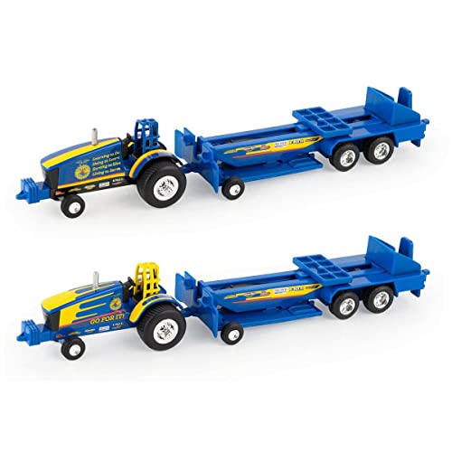 New Set Of 2 1/64 FFA Die-cast Pulling Tractors & Sleds 37480 - Detailed Work Vehicle Toy