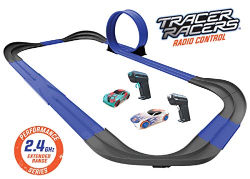 2.4 GHz Radio Control Remote Slot-Less Cordless Racing Blazin Loop Speedway Track Set With Two C - Interactive Racing Play Set
