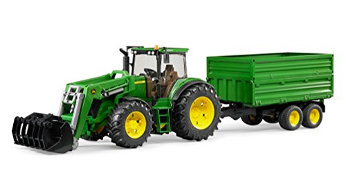John Deere 7930 With Frontloader And Tandemaxle Tipping Trail - Detailed Work Vehicle Toy