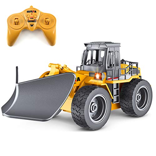 Deals Fisca RC Truck Remote Control Snow Plow 6 Channel 2.4G Alloy Snow Sweeper Vehicle 4WD Tractor Toy With Lights For Kid - Detailed Work Vehicle Toy