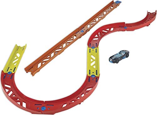 Track Builder Pack Assorted Curve Parts Connecting Sets Ages 4 And Older - Interactive Racing Play Set