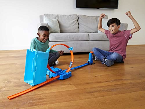 Deals Track Builder Multi Loop Box Ultimate Storage 10 Feet Of Track Connectors Launcher Diecast Car Portable Ages 4 And Abov - Interactive Racing Play Set