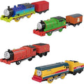Percy James & Rebecca Train Engine Set – Set Of 4 Motorized Toy Train Engines For Preschool Kids Ages 3 Years & Ol - Train Adventure Collection