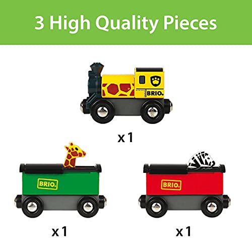 RIO World – 33722 Safari Train 3 Piece Toy Train Accessory For Kids Age 3 And Up - Train Adventure Collection