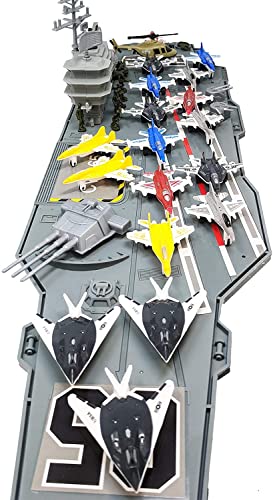 Deals Aircraft Carrier Submarine Destroyer Ship Combo With Military Vehicles And Fighter J - Underwater Exploration Collection