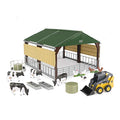 Cheap Skidsteer And Shed Playset Cow Chickens Fence LP75987 - Detailed Work Vehicle Toy