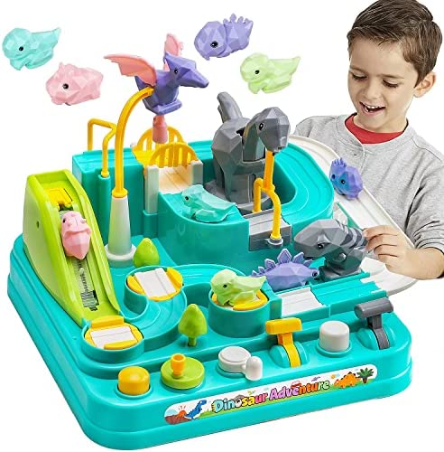New Car Adventure Toys Race Track For Toddlers – Boy Toy & Race Tracks For Boys – Toddler Car Toys Preschool Educational Toy Cars For Kids 3 4 5 6 7 Year Old Car Track Gifts For Kids - Interactive Racing Play Set
